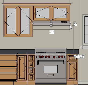 Home Designer Pro 2019 User s Guide 2. Click above the range to place the hood. 3.