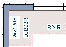 Adding Cabinets 3. Click the Open Object edit button to open the Wall Cabinet Specification dialog: On the GENERAL panel, specify a Width of 33".