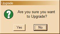 NOTE: Once entered into Upgrade Mode, you MUST complete the upgrade.