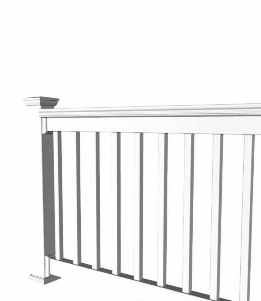 STEP 3 - PICK A KIT DECK RAIL LEVEL KITS STEP 3 - PICK A KIT DECK RAIL STAIR KITS OPTIONAL DECORATIVE CELUCOR CAP This wide surface provides a great place for plates and drinks while