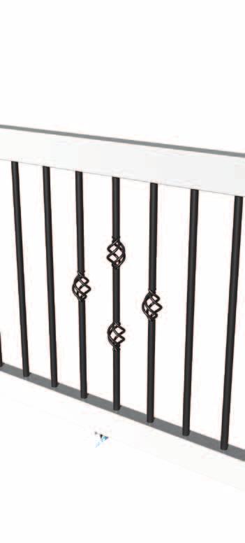 STEP 3 - PICK A KIT KIT OPTIONS SQUARE BALUSTER RAIL KITS (Balusters included in kit box.) LEVEL 36" HEIGHT EDRL5-5' lgth. STAIR 36" HEIGHT EDRS62935-6' lgth.