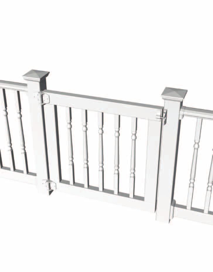 STEP 5 - PICK A GATE KIT ORIGINAL RAIL STEP 5 - PICK A GATE KIT CROSSOVER PRODUCT The Original Rail line of residential (36") and commercial (42") height gate kits are available in square and turned