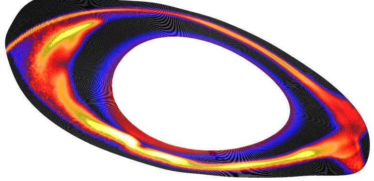 Modification of 3D edge radiation structure by RMP : 3D numerical simulation
