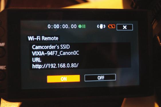 Wi-Fi Remote on your camera Touch