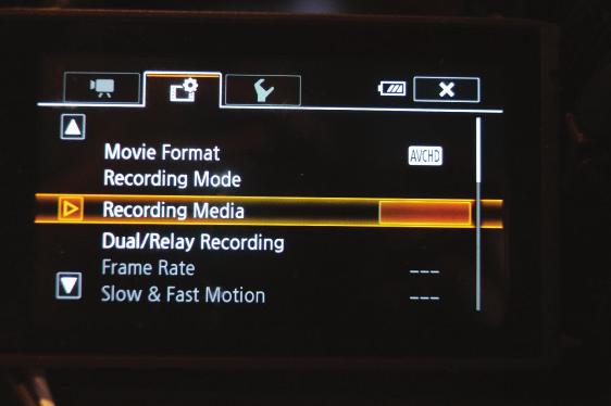 6 Select Recording Media You have to tell your camera
