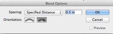Release Blend If you decide you don t like the way a blend looks, you have to release it. Select the object then go to Object > Blend > Release.