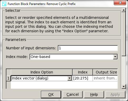 3.1.3 Receiver Figure 3.16: OFDMA 2 Users Receiver Remove Cyclic Prefix: The Selector block is used to remove the CP.