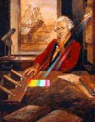 Herschel Herschel directed sunlight through a glass prism and he measured the temperatures of the different colors he noticed: That all of