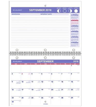 Calendar covers 16 months from September to December, making it the perfect resource for teachers and other professionals accustomed to planning over this timeframe One month per page, with full page