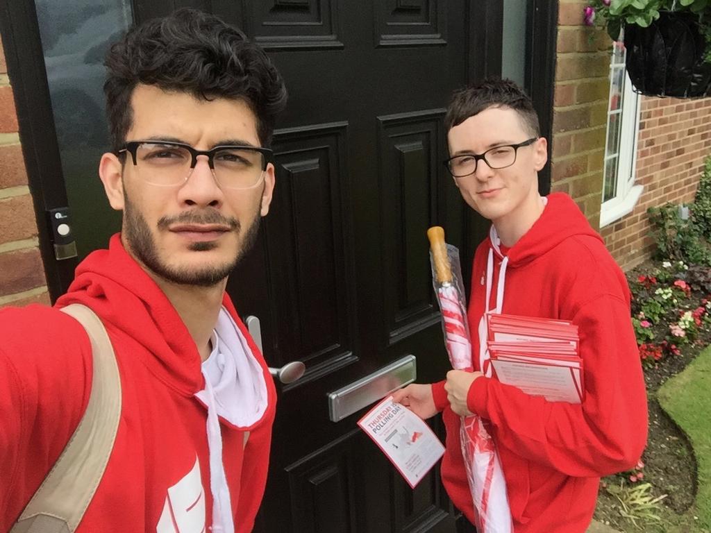 Claim Two Evidence Four, Five, and Six These following photos show the Director and Company Secretary campaigning for Vote Leave in the last week of the election (note the wording of the leaflet) and