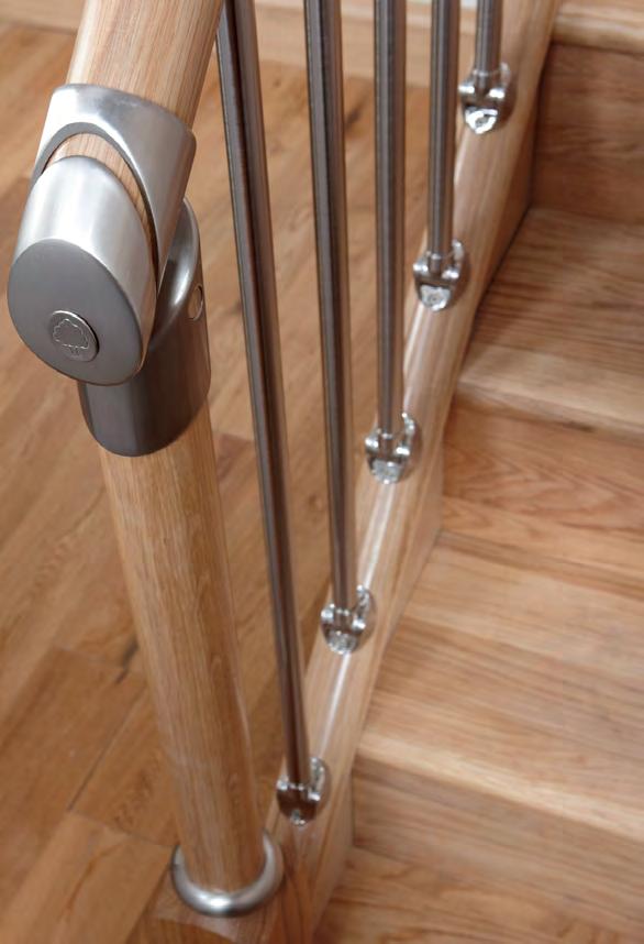 Handrails and Baserails are available in 2.4m, 3.6m & 4.2m lengths. Glass panels available in : Rake - 200mm wide Landing - 200mm or 80mm wide (8mm thick) Stairparts NEW Axxys Clarity Don t forget.