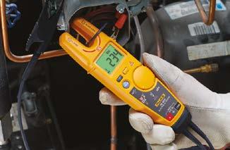 The NEW Fluke T6 Electrical Testers with FieldSense technology Measure voltage without test leads Now measure voltage the same way you measure current, without test lead contact to live voltage.