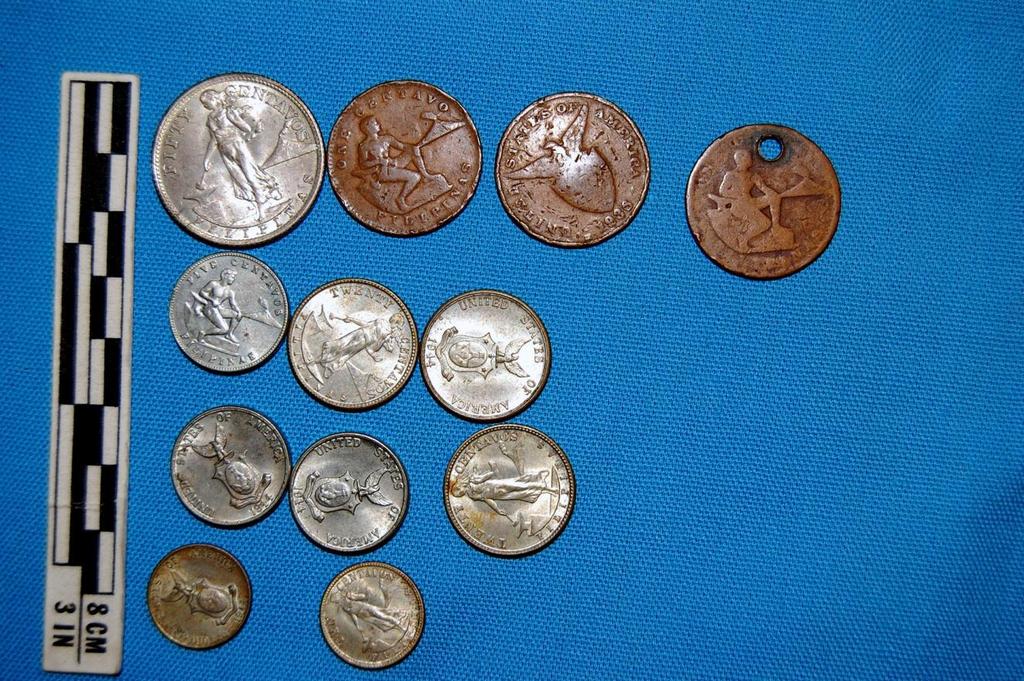 This is a collection of Filipino coinage from the World War II era.