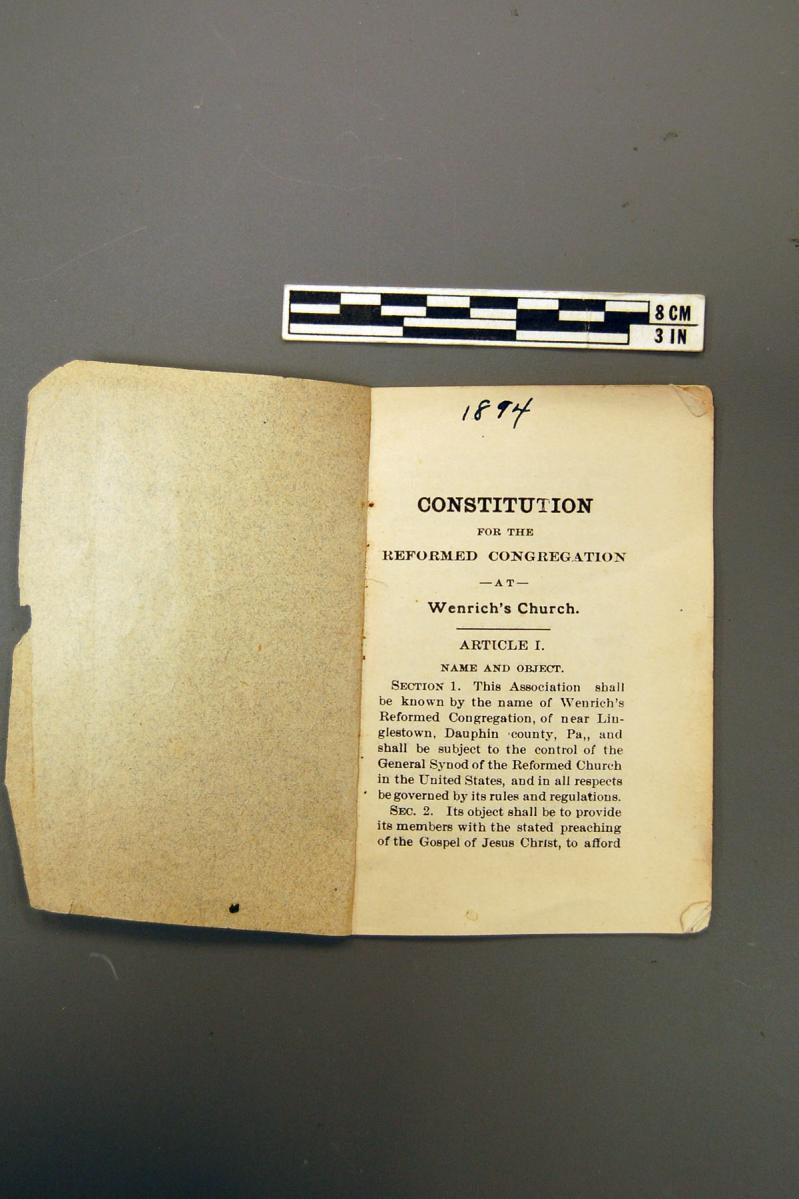 This worn copy of the Constitution was carried