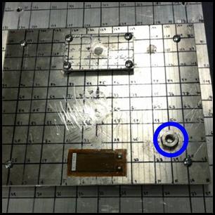Figure 3.9: New Inertial Actuator Mounting Location In this new location, the test was repeated, however, the 712A01 actuator was not used due to the extremely large relative mass.
