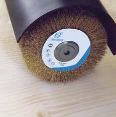 KEY WAY FLAP brushes FOR WOOD WORKING Steel wire KWF For brushing out soft annual rings on wood, leaving