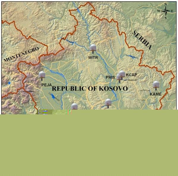 Position of KOPOS Permanent Stations Designed to incorporate the reference stations from