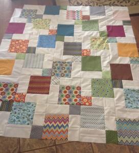 let your quilt look scrappy but really it is a completely coordinated line of fabric with every piece represented. Love it.