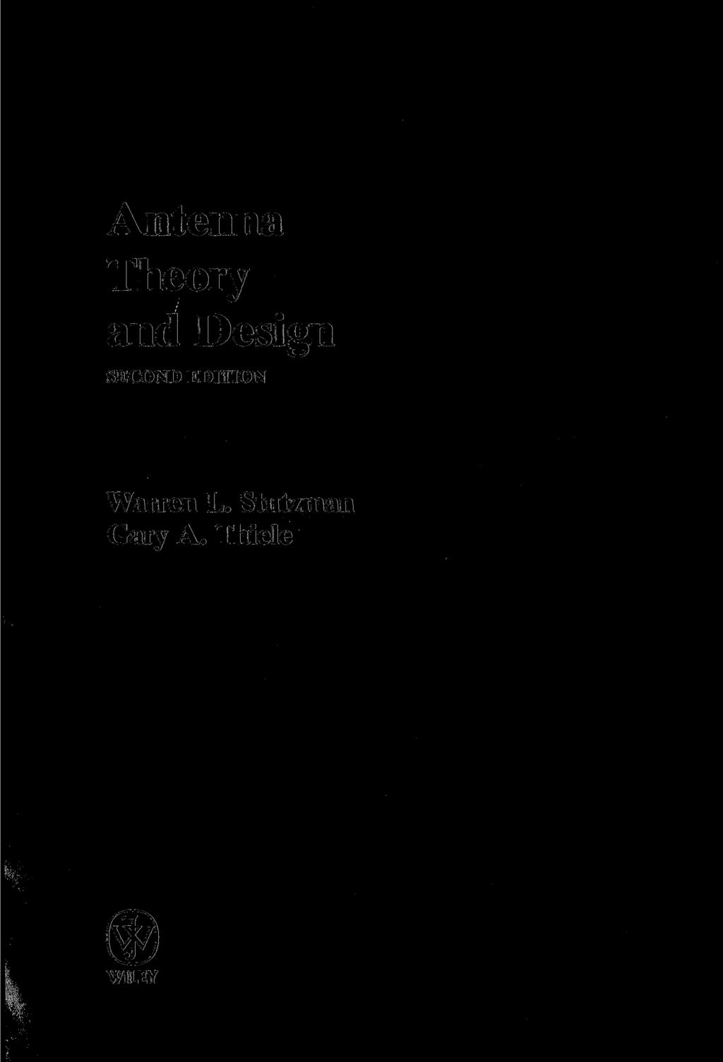 Antenna Theory and Design SECOND