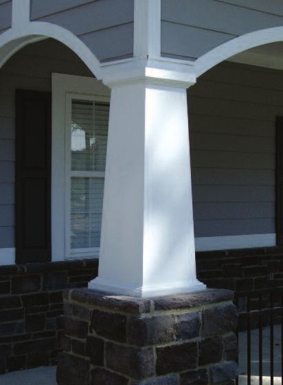 Tapered Craftsman Style Columns Quick Ship Square Tapered Craftsman Style Columns High Quality PVC Bottom Width / Top Width Height Style Weight Item Number List Price Cap and Base Taper Ratio 12"/8"