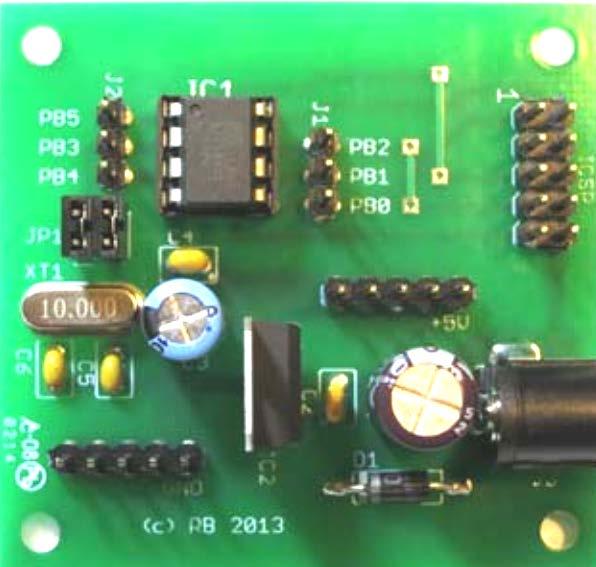 Use ATtiny45 s Internal RC Oscillator These jumpers connect the crystal to the microcontroller We