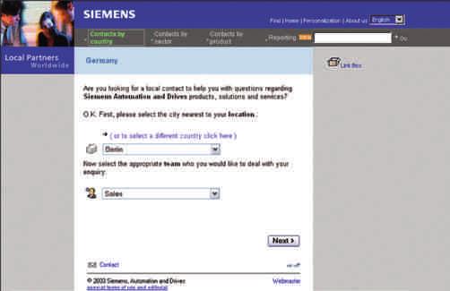 Appendix Siemens Contacts Siemens Contacts Worldwide At http://www.siemens.