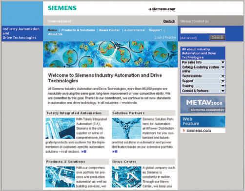 Appendix Online Services Siemens Industry Automation and Drive Technologies in the WWW A detailed knowledge of the range of products and services available is essential when planning and configuring