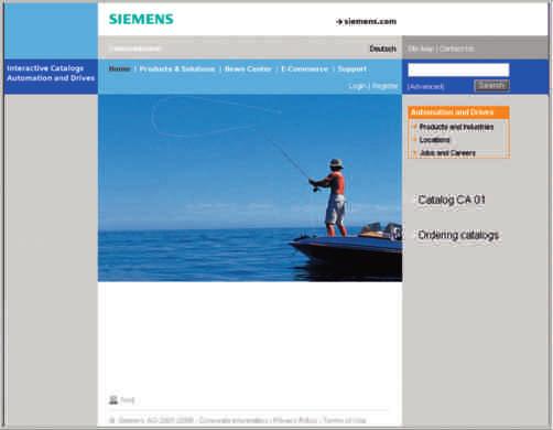 Siemens Industry Automation and Drive Technologies has therefore built up a comprehensive range of information in the World Wide Web, which offers quick and easy access to all data required.