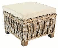 Coffee Table H:45cm x W:120cm x D:65cm Natural grey-wash rattan with vintage
