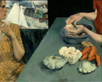 6. Peter Blume Vegetable Dinner, 1927 33 x 37 1/2 inches,
