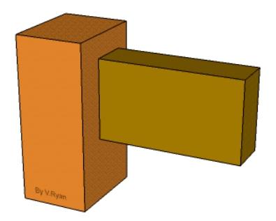 Below are two views of a typical mortise and tenon joint.
