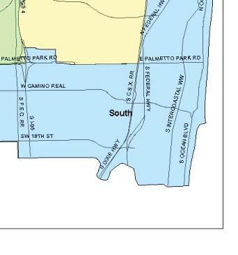 ZONE 44 = North of NE 20th Street; south of East Yamato Road; west of the Intracoastal Waterway; east of NE 2nd Avenue; east of I=95; north of ZONE 45 = North of East Yamato Road; south of the C=15
