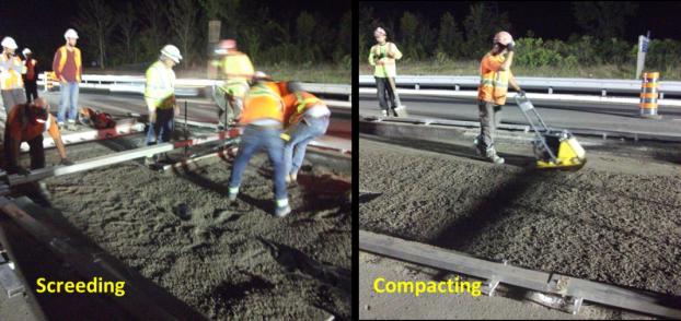 The same milling machine (Figure 8) and Fort Miller Grade Checker (Figure 9) were used as in the Asphalt Supported Slab method.