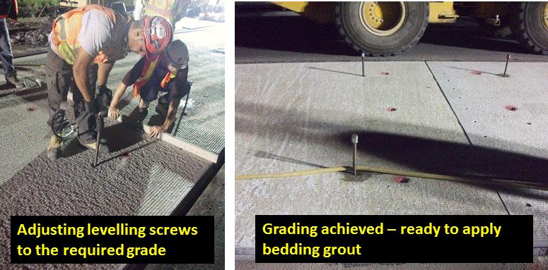 5.3 Option 3: Grout Supported Slab Method The Grout Supported Slabs were placed on September 22 nd, 2016.