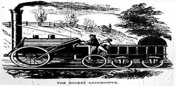 transportation. In 1829 Stephenson invented the steam locomotive.