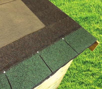 For normal fixing, shingles should be nailed 25mm above each cut-out and 25mm in from each edge.