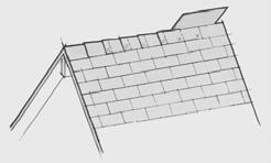 To assist in making the ridge shingles lay flat, make secondary cut lines as shown in