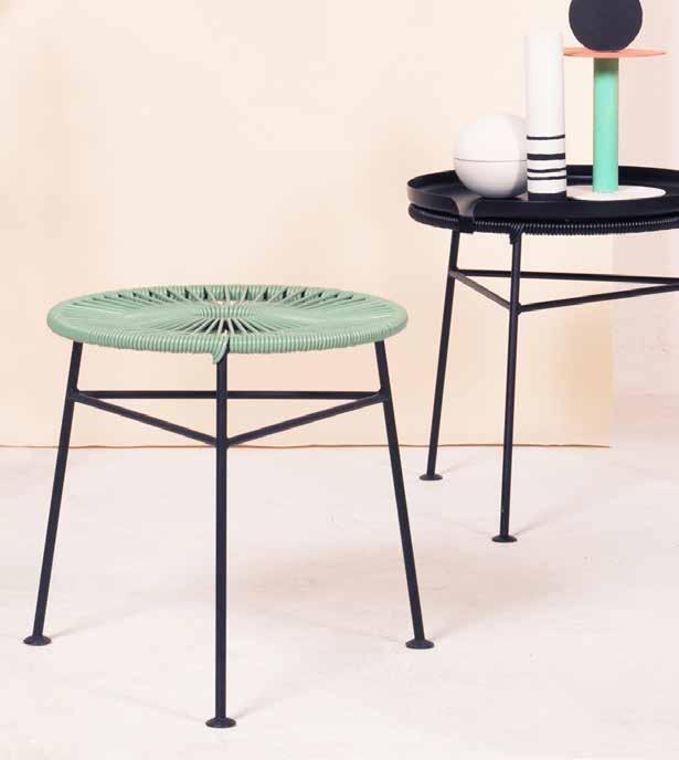 Overview Overview CENTRO STOOL & TRAY Ø42 x H42 cm Black