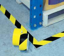 Floor Marking Tape Marking Tape Applicator Tough PVC tape with aggressive adhesive - 48mm x 33m. Long life for high traffic areas. Bright, easily visible colours. Easy to use.