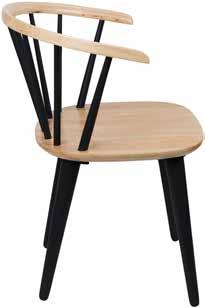 GEE Solid rubber wood Spiles and legs in black