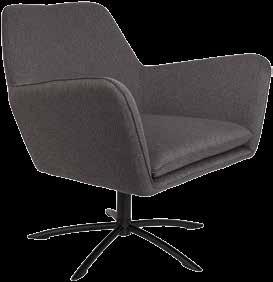 shell Iron swivel frame, black lacquered