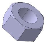 3. M16 Nut The hexagon tool was used to construct the nut sketch and extruded. See Fig.