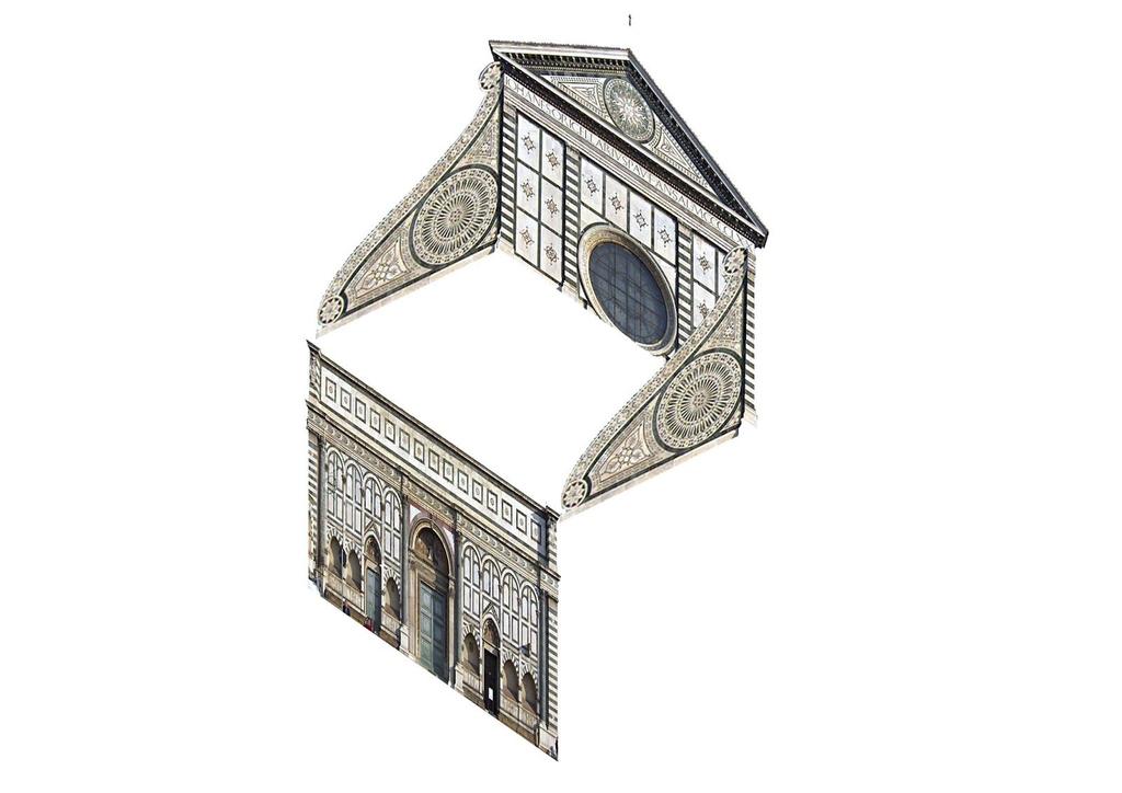 This direct interpolation is made through the disassembly of the different parts of Santa Maria Novella s façade, using its clearly separated parts as pieces of a chair.