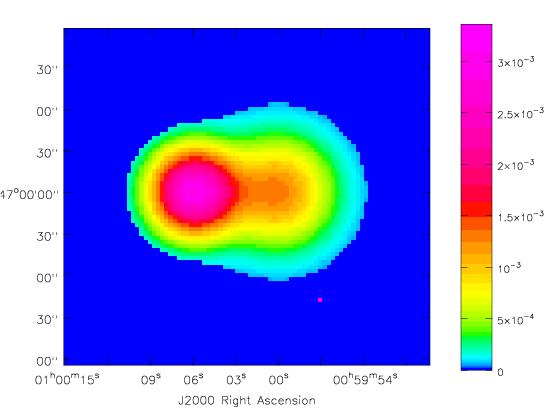 Example of wideband-imaging on extended-emission Intensity Image multi-scale = 1 = 1 Spectral Turn-ove r Average Spectral Index MFS (4 terms) point-source I0 I0 0.05 0.5 0.2 0.