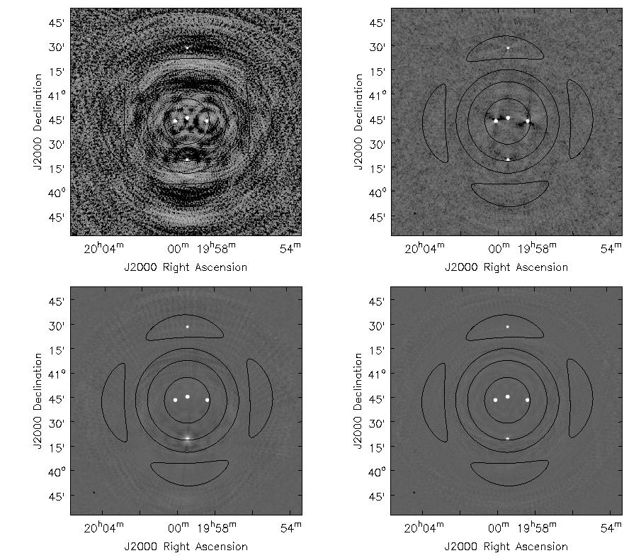 Wide Band Full Beam imaging Algorithm Comparison [ Bhatnagar et al, 2013 ] MT-MFS wideband imaging Basic MFS imaging (No WF corrections, PB freq dependence part of sky model)