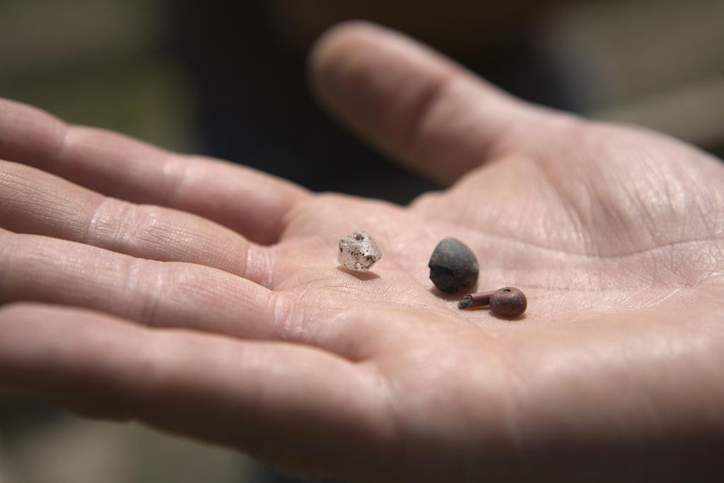 Glass beads from the White Springs Site. Photograph by Jason Koski.
