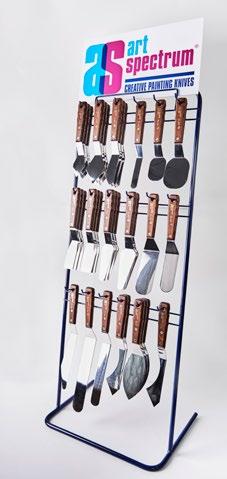 Art Spectrum Stands Art Spectrum Palette Knife Set of 6 Set includes: PN1, PN2, PN3, PN4, PN5, PN6 PNSET1 Metal Display Stand for Creative Painting Knives Holds all 18 kinds of the Art Spectrum