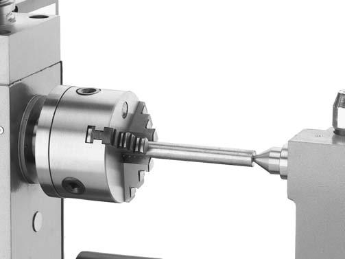 To mount a workpiece onto the spindle dead center: 1. DISCONNECT LATHE FROM POWER! 2.