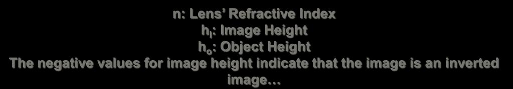 The negative values for image height