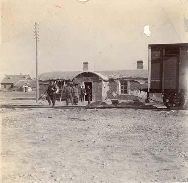96 MANCHURIA. A typical train station in Manchuria. 1900.